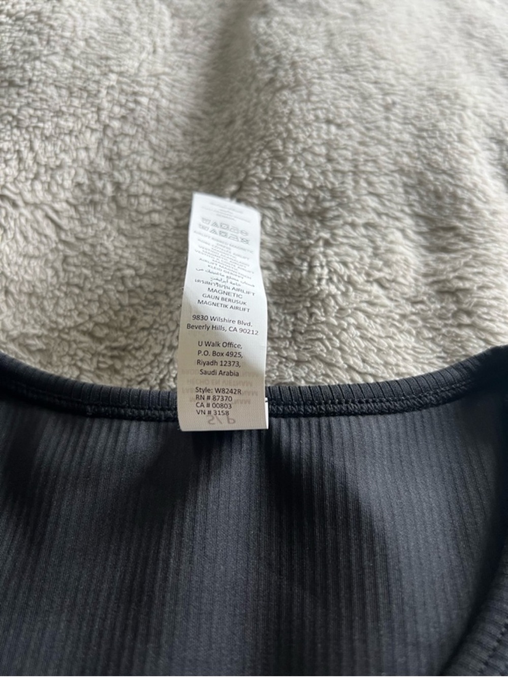 NEW! Alo Yoga Airlift Ribbed Magnetic Dress Black Small - Picture 6 of 6